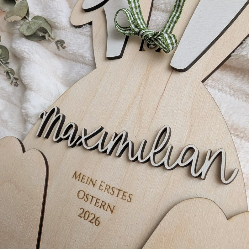 Personalized Easter Bunny Footprint Keepsake | Baby's First Easter image 4