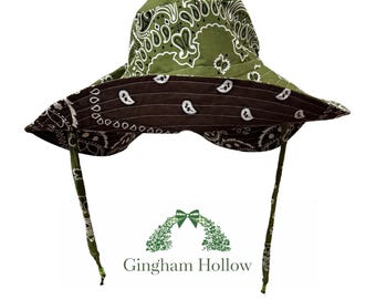 Reversible Bandana Wide Brim Hat