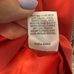 Pendleton Womens Red/Orange Long Sleeve Round Neck Blouse Top Petite 4 EUC image 7