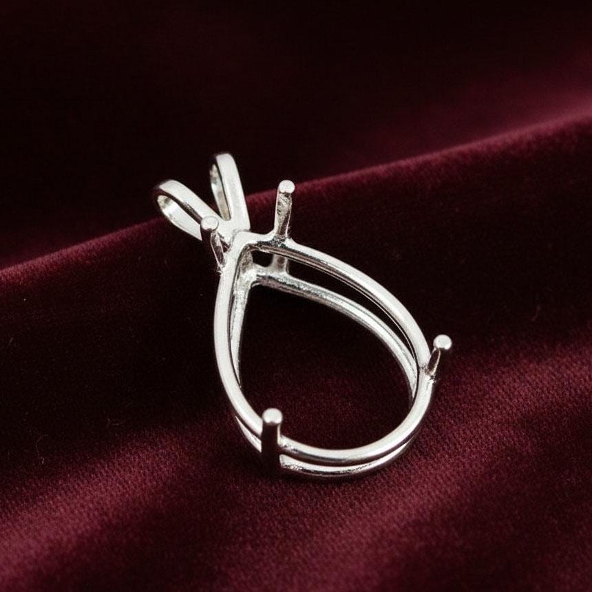 Collana Con Ciondolo In Pietra Lapislazzuli E Perla - Argento Sterling 925 Fatto A Mano - Stile Boho