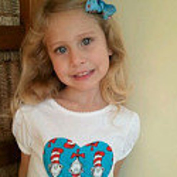 Dr. Seuss Heart Iron On No Sew Applique
