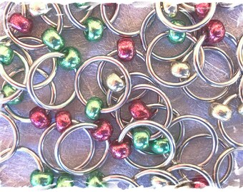 Limited Edition Ringers stitch markers "Preppie" / ring stitch markers for knitting / snag free knitting stitch markers / snagless rings