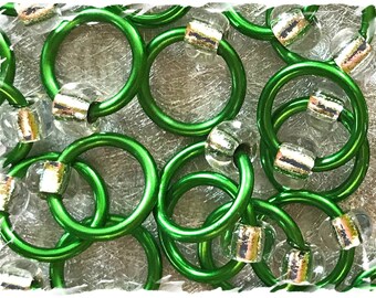 Limited Edition Ringlets "Emerald Isle" stitch markers / ring stitch markers for knitting / snag free knitting stitch markers / snagless