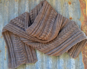 Gales of November scarf knitting pattern / PDF INSTANT DOWNLOAD / pattern for knitted scarf / knitting pattern for scarf neck warmer