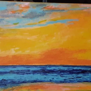 Sunset Shores 16x20 Acrylic Canvas image 6