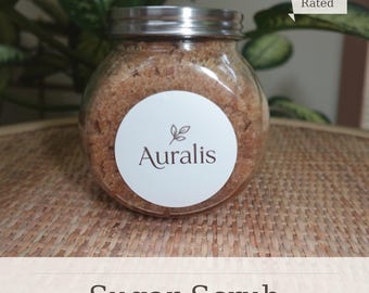 Brown Sugar Body Scrub 16 oz | Sacred Silk Honey Exfoliating Scrub | Gentle Body Polish for Dry Skin | Spa Gift
