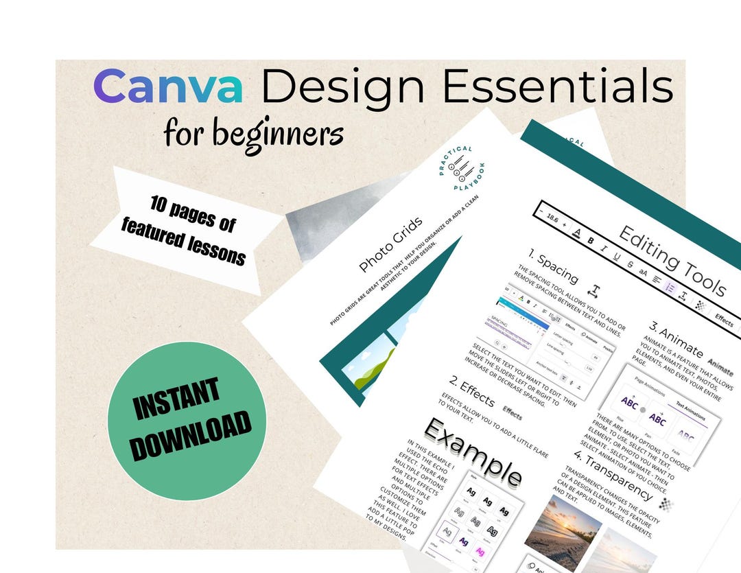 Canva Design Essentials Guide, Beginner Tutorial (PDF Download) - Etsy