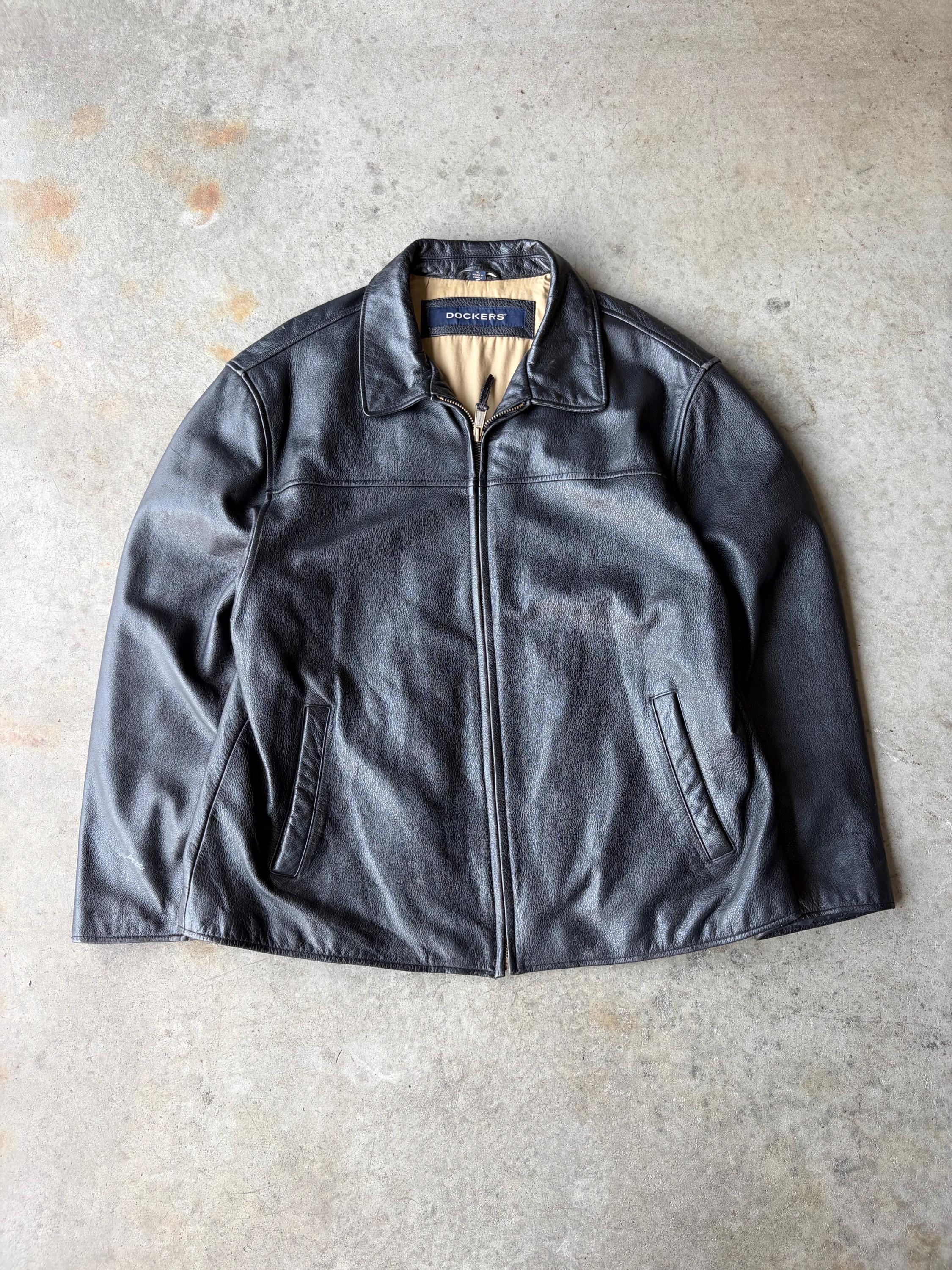 Dockers Leather Jacket - Etsy Canada