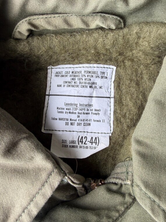 VTG 1970s A-2 Deck Jacket USN Mens Large - image 3