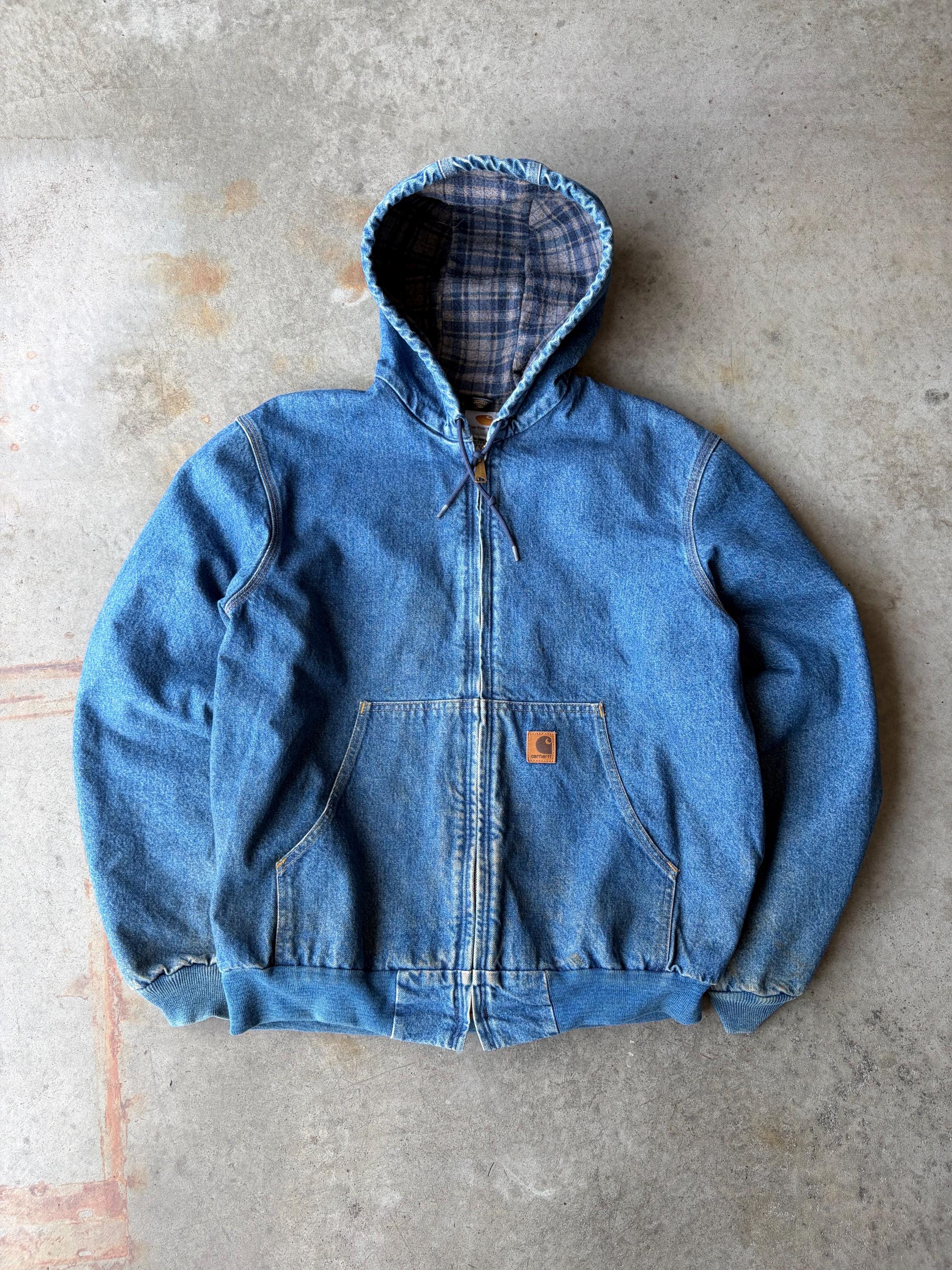 Denim Carhartt Hooded Jacket - Etsy