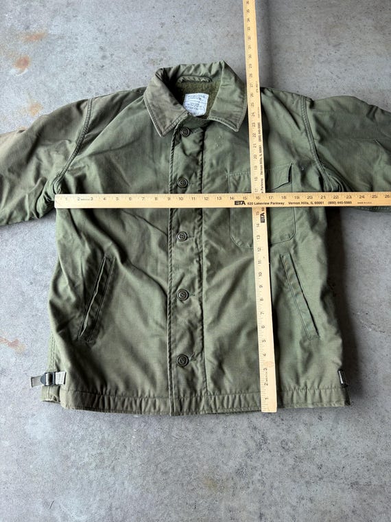 VTG 1970s A-2 Deck Jacket USN Mens Large - image 5