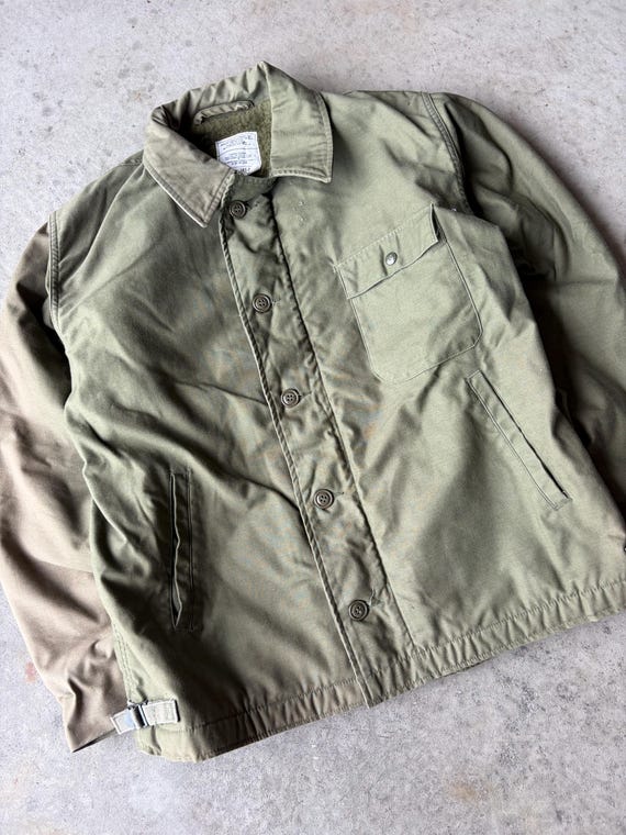 VTG 1970s A-2 Deck Jacket USN Mens Large - image 2