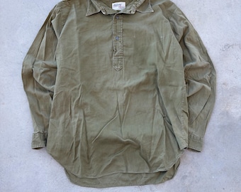 Camisa de campaña M-55 del ejército sueco de Manhattan Mansmooth, estilo vintage de los años 70.