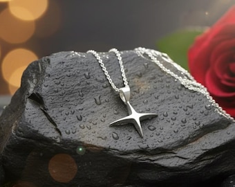 925 Sterling Silver North Star Necklace Northern Star Necklace Graduation Gift Find Your True North Star Jewelry Gifts Minimalist Necklace