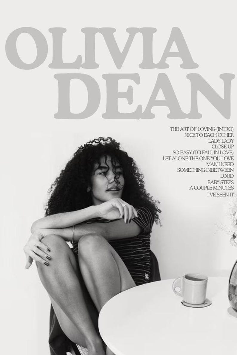 Olivia Dean Poster Set of 3 | the Art of Loving | Man I Need | Indie ...