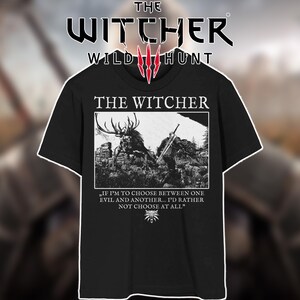 The Witcher 3 T-Shirt, Geralt of Rivia Tee, Wild Hunt Shirt, Gift for Gamer, RPG Fan Gift, Kaer Morhen, White Wolf, Unisex Graphic Tee