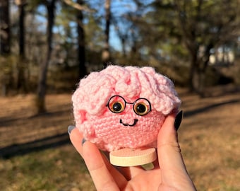 Handmade Crochet Anatomical Brain - Science & Medical Decor