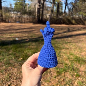 Crochet Flip Bird Plush | Middle Finger Gag Gift, Desk Toy, Adult Humor image 4