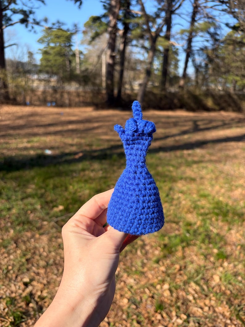 Crochet Flip Bird Plush | Middle Finger Gag Gift, Desk Toy, Adult Humor image 4