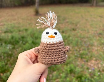 Reversible Crochet Eagle Plush | Sassy Flip-Out Bird Toy, Paramedic Humor