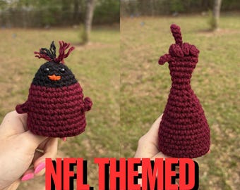 Reversible Crochet Bird Plush | Flipping the Bird Desk Decor, Amigurumi Toy