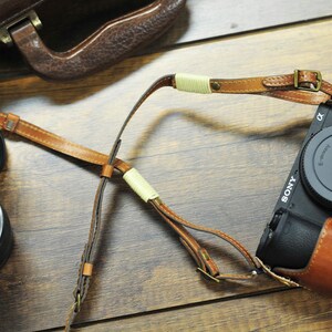 SONY A6500 leather half case and strap set