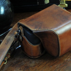 SONY A7C Leather Case ,vintage Brown or Black Half Case & Strap Set - Etsy