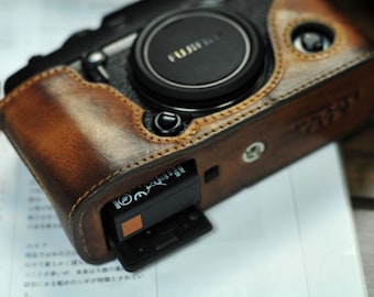 Vintage Brown Leather Camera Case + Strap for Fujifilm X-pro2 - Etsy