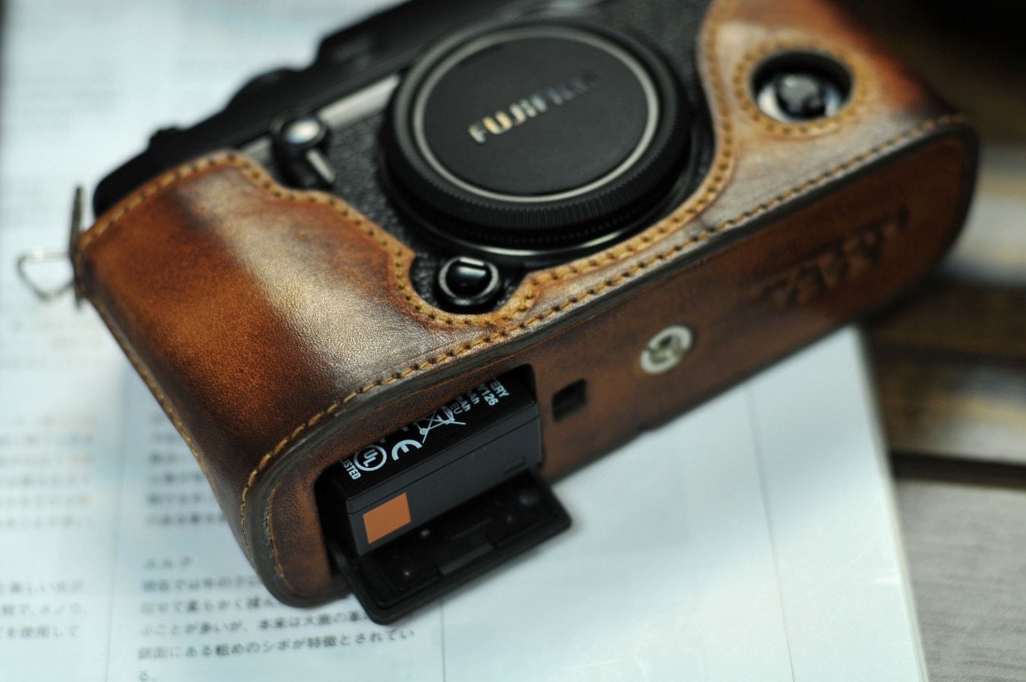 Vintage Brown Leather Camera Case + Strap for Fujifilm X-pro2 - Etsy