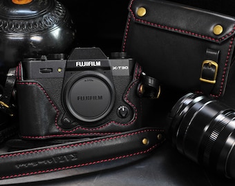 富士フイルム XT30 / XT30 ii / XT30 iii 用牛革製カメラケース +