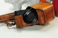 Leather Camera Case Combo for Sony RX100, Vintage Brown, with Strap
