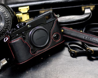Black Cow Leather Half Case & Strap for Fujifilm X-pro2 - Etsy