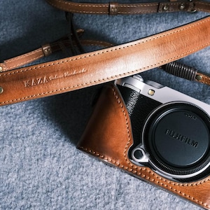 Cow leather case for Fujifilm XM5 / x-m5 include leather vintage full case and leather strap, camera bag, camera case for Fujifilm camera
