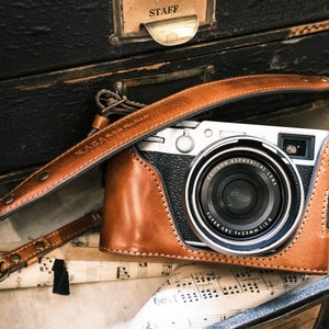 Custodia in pelle di mucca per Fujifilm X100VI / Fujifilm X100VI / X100VI include custodia completa in pelle e cinturino in pelle, borsa per fotocamera, accessori per fotocamera