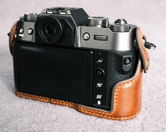 富士フイルム XT50用 牛革カメラケース＆ストラップ ヴィンテージ