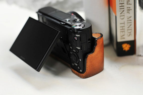 Buy SONY Rx100 M3 M4 Iv Leather Half Case strap in Vintage Brown