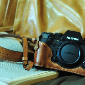 Cow leather case for Fujifilm X-T1/ XT1 xt1 x-t1 include leather full case and leather strap