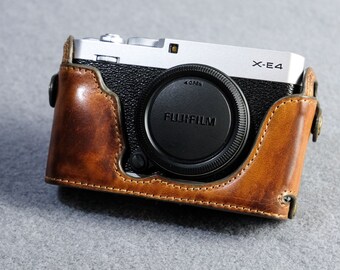 富士フイルム XE4用 牛革カメラケース + ストラップ - Etsy 日本