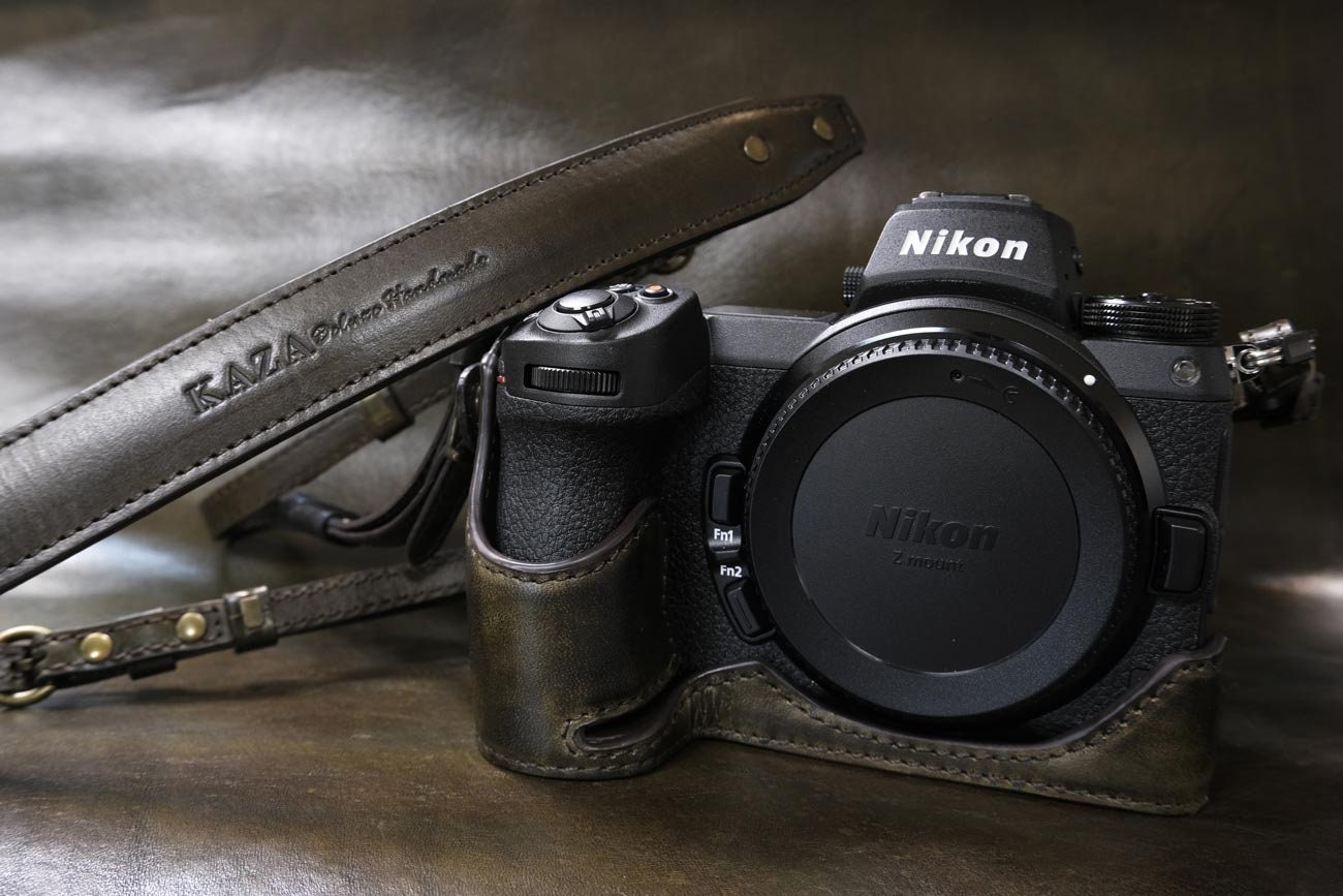 Nikon Z5/Z6/Z7/Z6II/Z7IIシリーズ用ストラップ付きレザーカメラケース