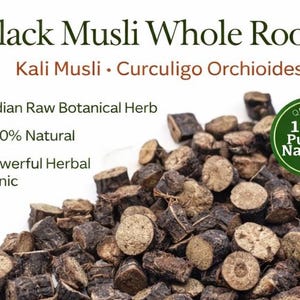 Black Musli Roots | Raw Indian Botanical Herb image 2