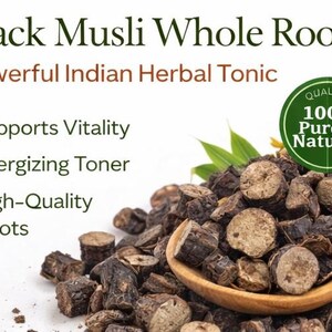 Black Musli Roots | Raw Indian Botanical Herb image 4