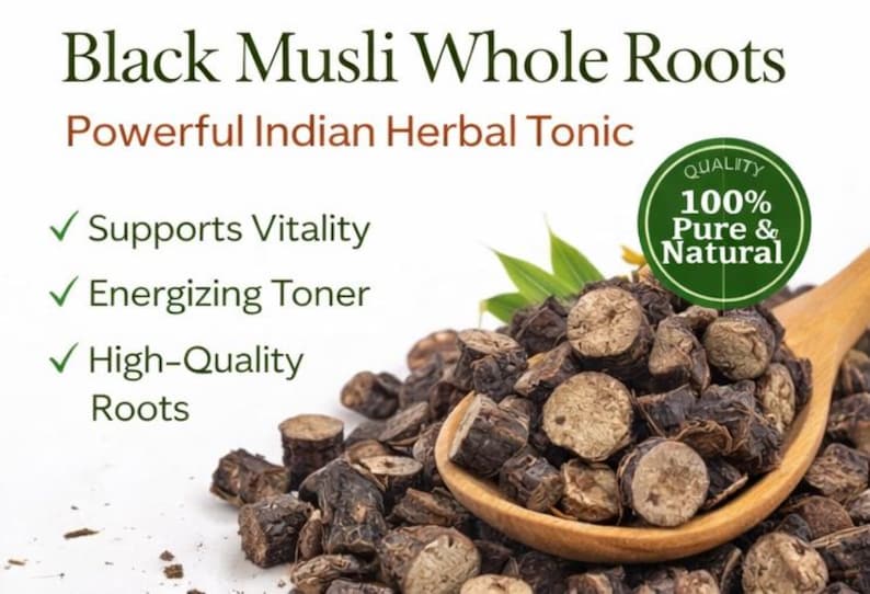 Black Musli Roots | Raw Indian Botanical Herb image 4