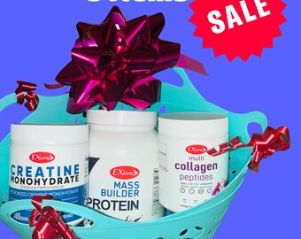 Bodybuilder Gift Basket: Protein Powder, Creatine, Collagen Peptides