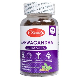 Exione Ashwagandha Gummie Stress Relief Mood Support 60 Count image 1