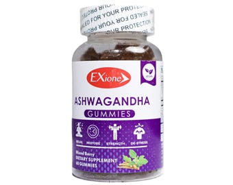 Exione Ashwagandha Gummie  Stress Relief Mood Support 60 Count