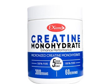 Exione Creatine Monohydrate Micronized Powder Support Unflavored for Muscles Cognitive Function for Women & Men