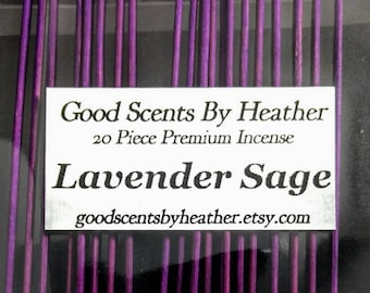 Lavender Sage Incense Sticks -  20 piece