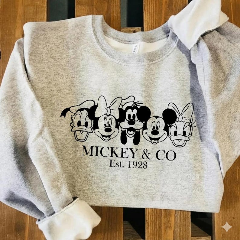 Mickey and Minnie Mouse Black and White Png, Svg, Pdf Bundle, Digital Download image 6