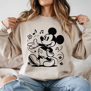 Mickey and Minnie Mouse Black and White Png, Svg, Pdf Bundle, Digital Download image 5