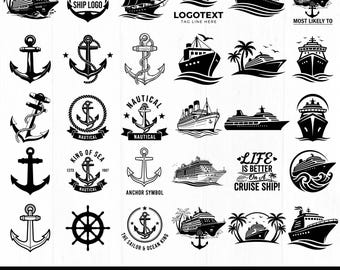 Crucero SVG, Paquete de crucero SVG, Crucero SVG, Vacaciones en crucero SVG, Yate SVG, Barco SVG, Crucero familiar SVG, Clipart de crucero
